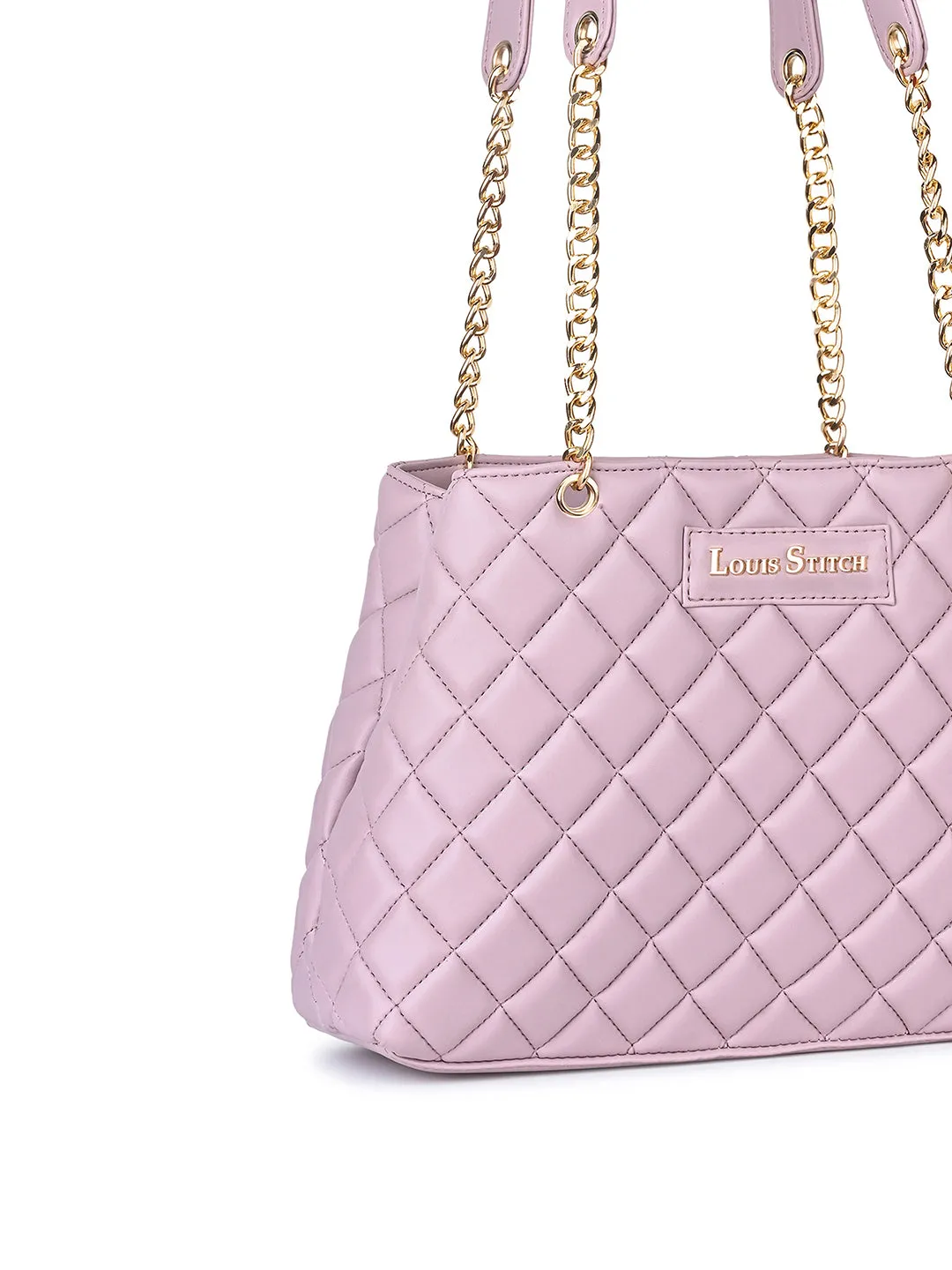 Stylish Pink Multi Pocket Ladies Satchel Handbag