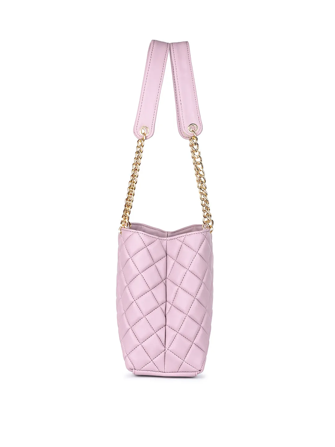Stylish Pink Multi Pocket Ladies Satchel Handbag