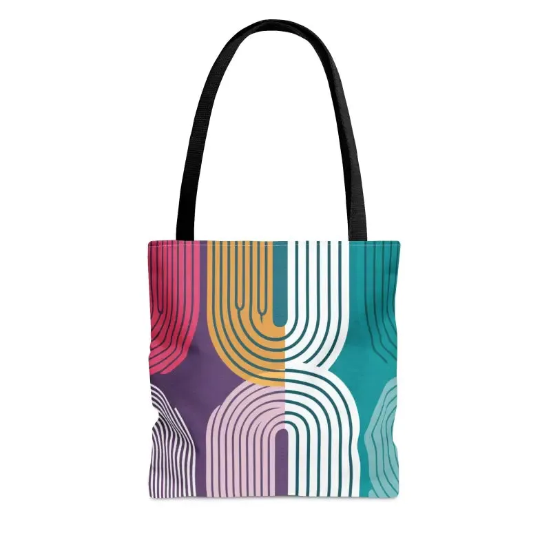 Stylish Vibrant Abstract Print Tote Bag