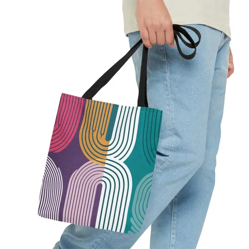 Stylish Vibrant Abstract Print Tote Bag
