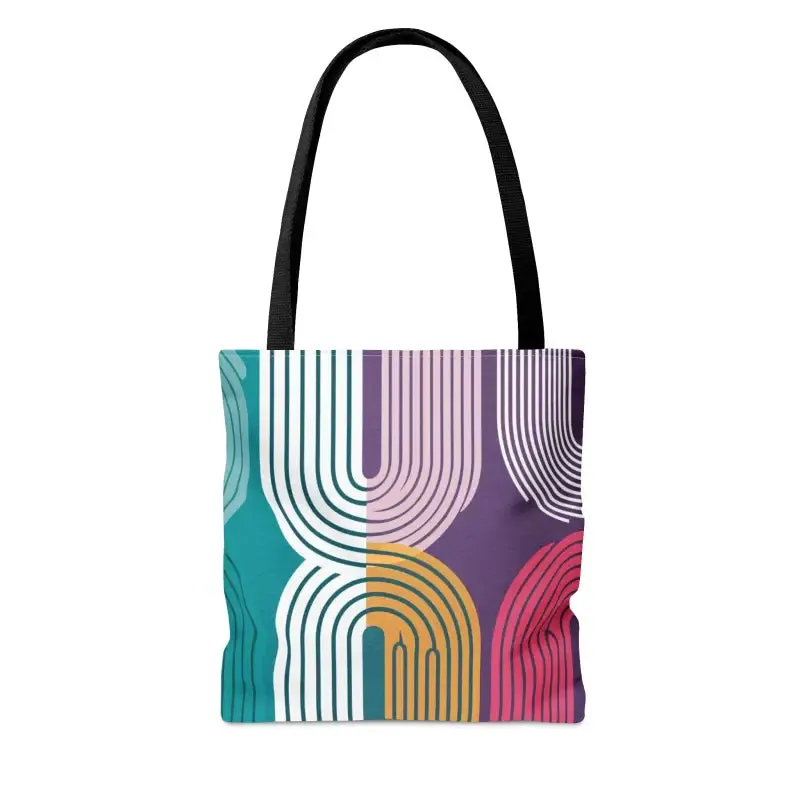 Stylish Vibrant Abstract Print Tote Bag