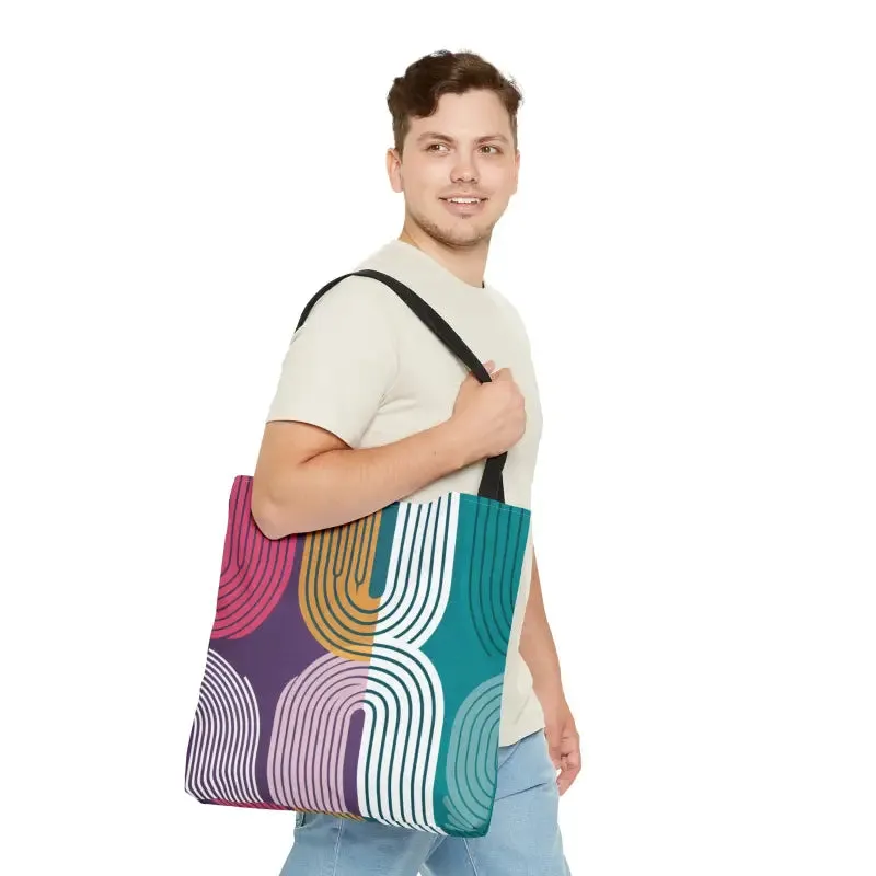 Stylish Vibrant Abstract Print Tote Bag