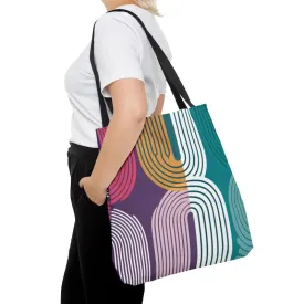 Stylish Vibrant Abstract Print Tote Bag