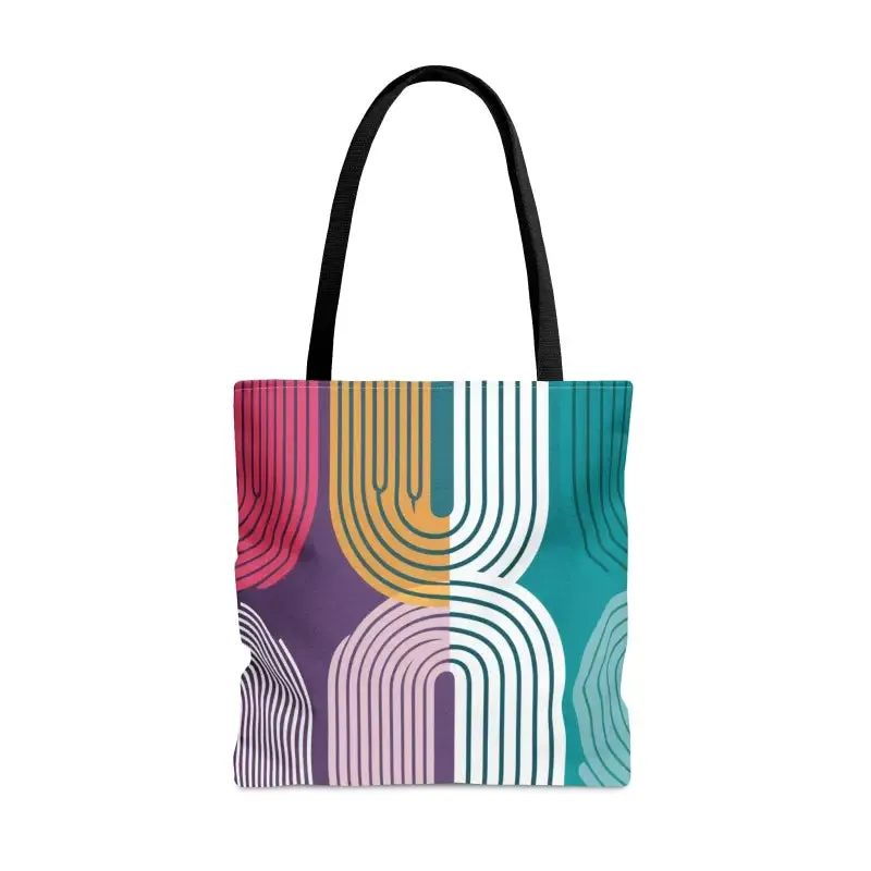 Stylish Vibrant Abstract Print Tote Bag