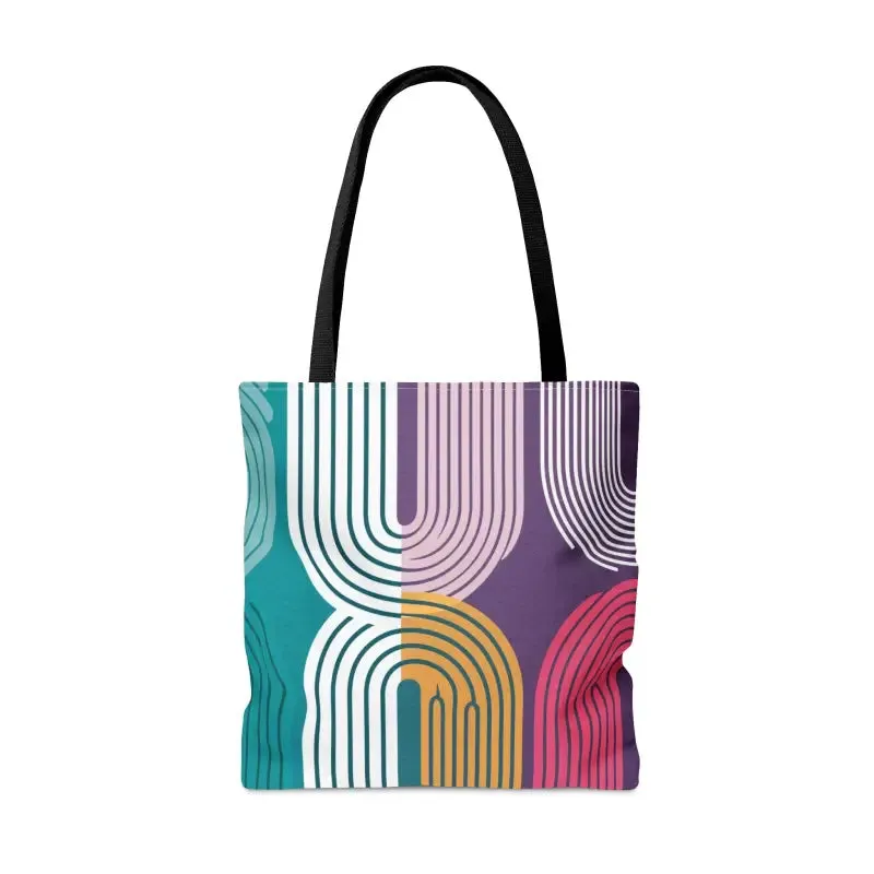 Stylish Vibrant Abstract Print Tote Bag