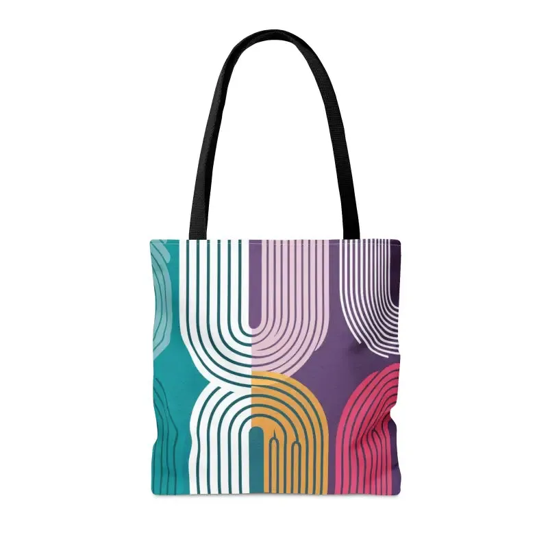 Stylish Vibrant Abstract Print Tote Bag