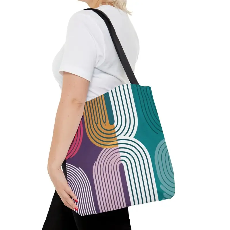 Stylish Vibrant Abstract Print Tote Bag