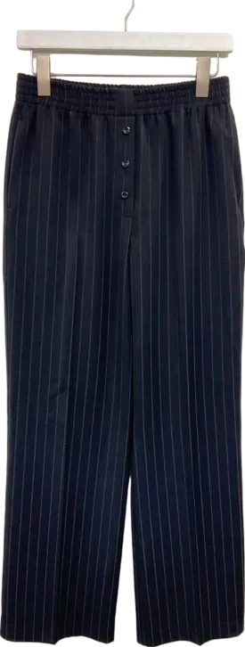 Topshop Black Pinstripe Trousers UK 8
