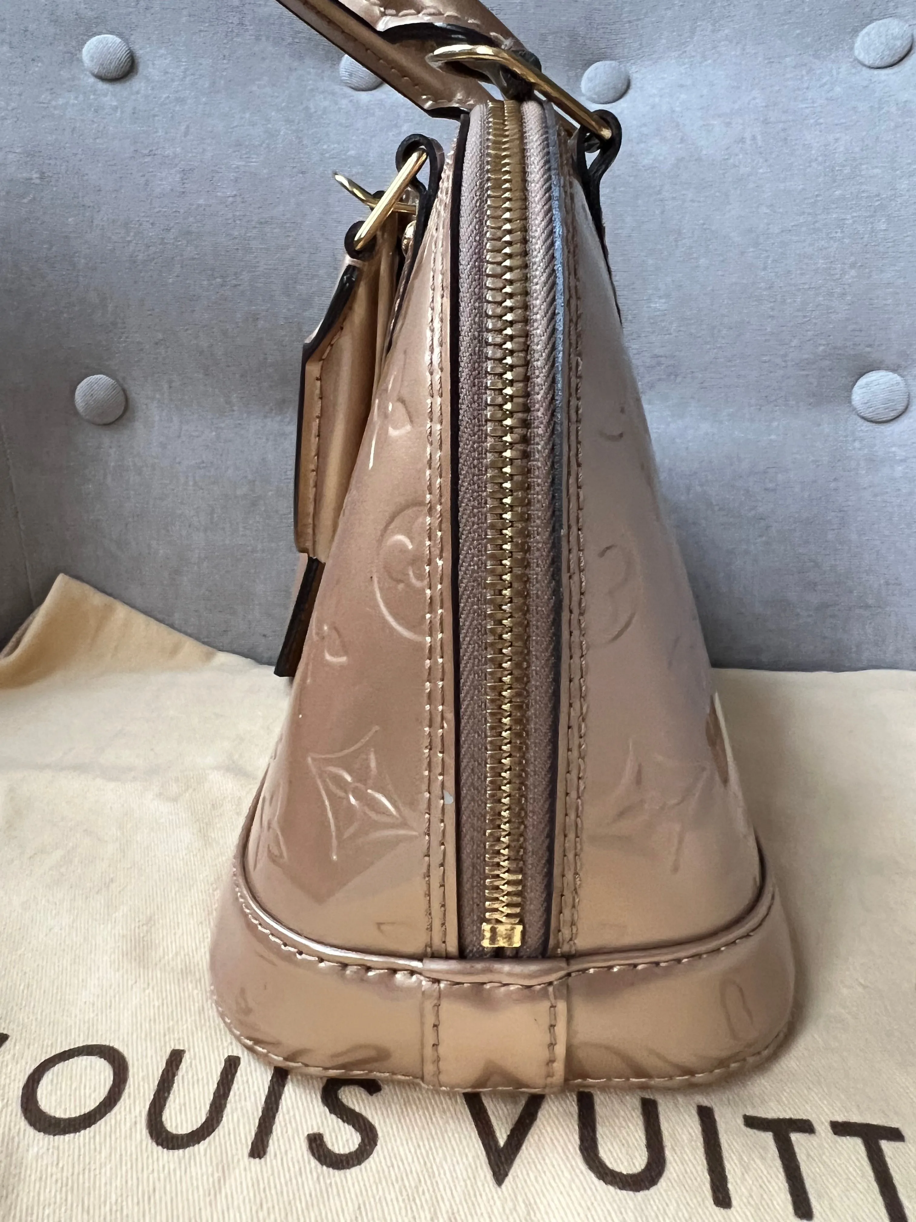 Trendy Inspired Louis Vuitton Alma Gold Vernis Patent Leather (rrp £1590)