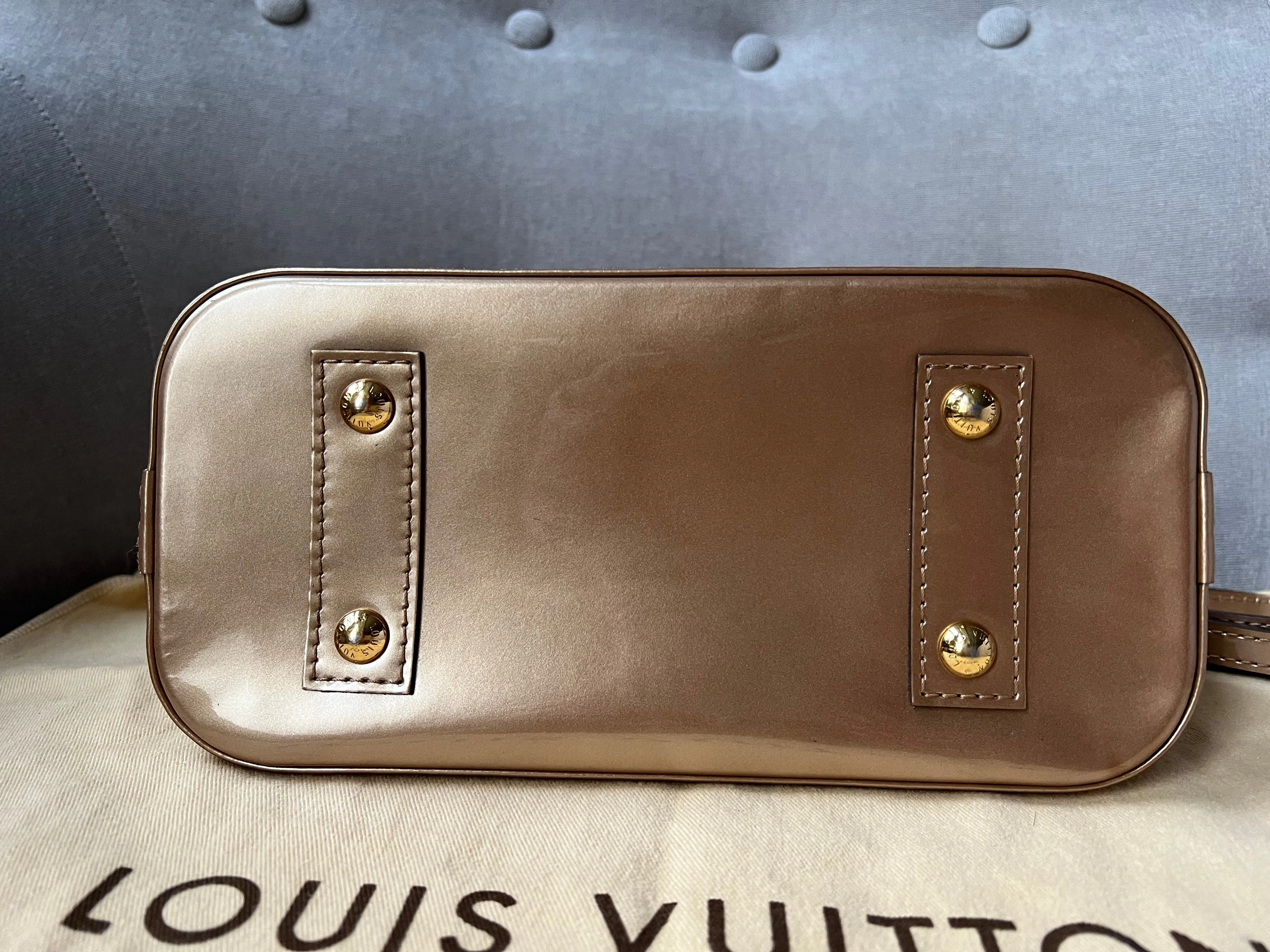 Trendy Inspired Louis Vuitton Alma Gold Vernis Patent Leather (rrp £1590)