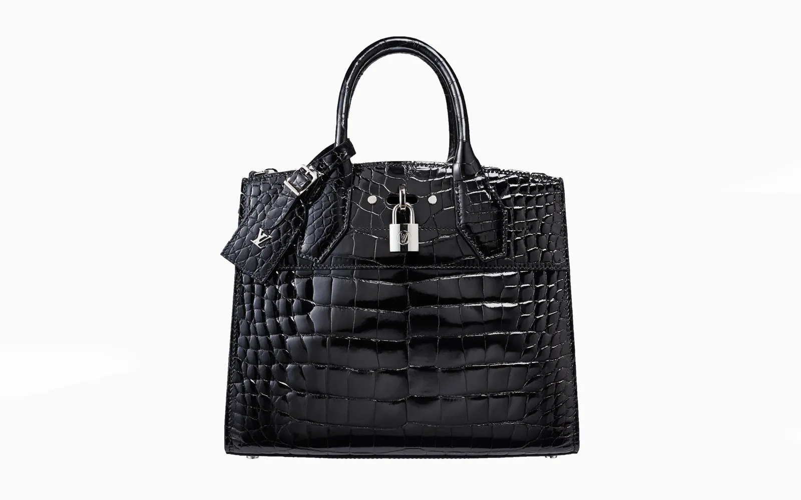 Trendy Inspired Louis Vuitton Python City Steamer -black