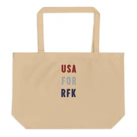 USA for RFK Embroidered Large Organic Tote