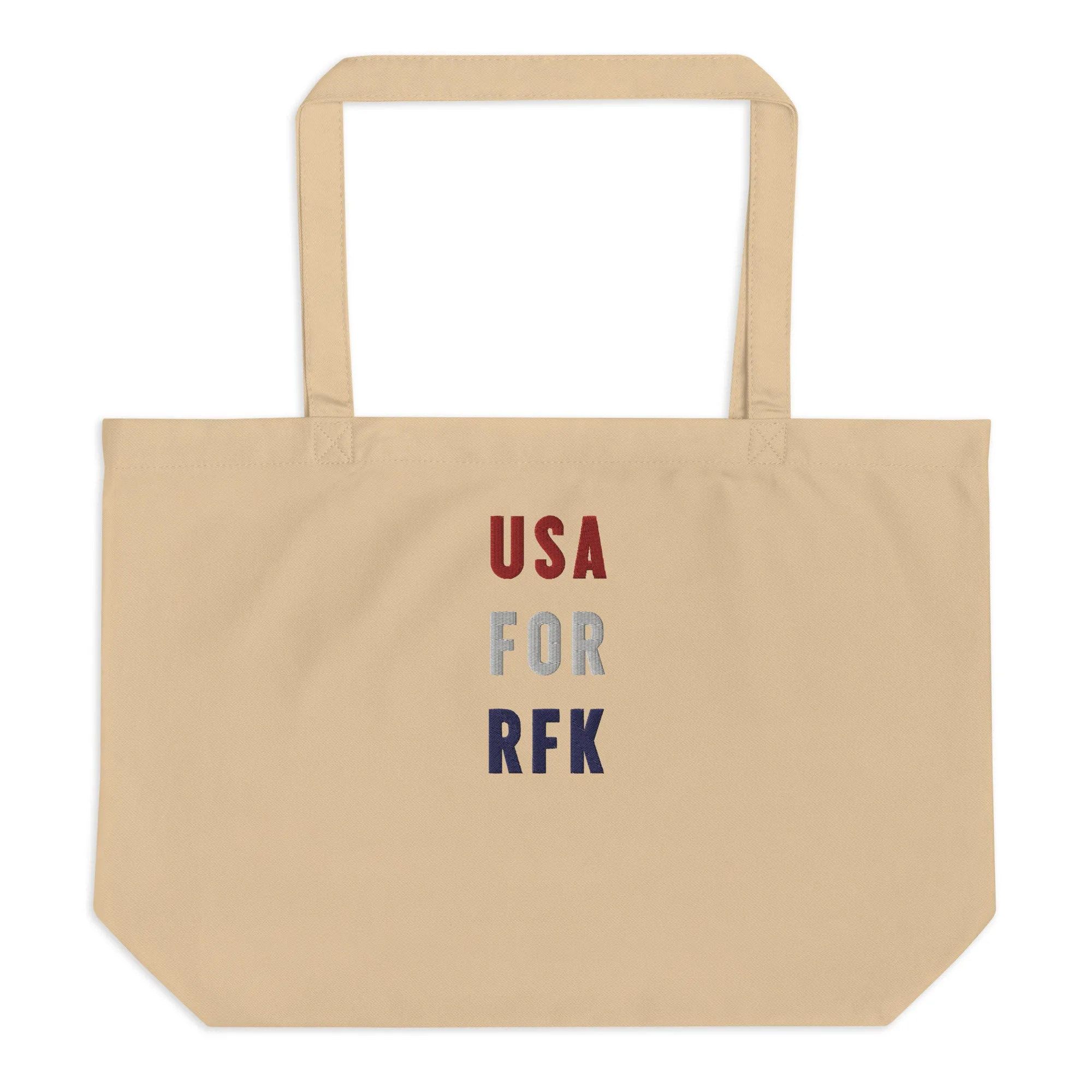USA for RFK Embroidered Large Organic Tote